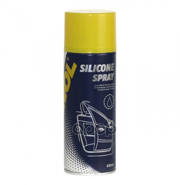 Смазка силиконовая водоотталкивающая 9963 Silicone Spray 450мл MANNOL арт. 2279