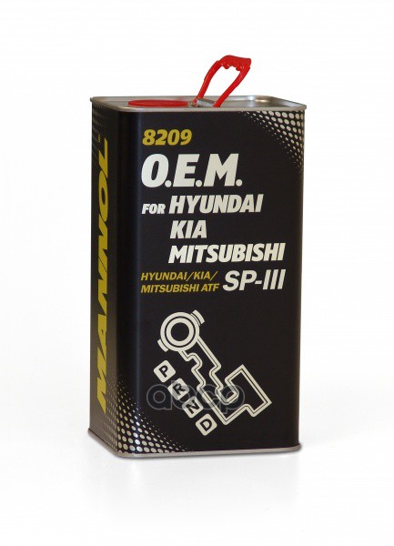 Масло трансмиссионное 8209 O.E.M. for HYUNDAI KIA MITSUBISHI ATF SP-III metal (1л) MANNOL арт. 3031