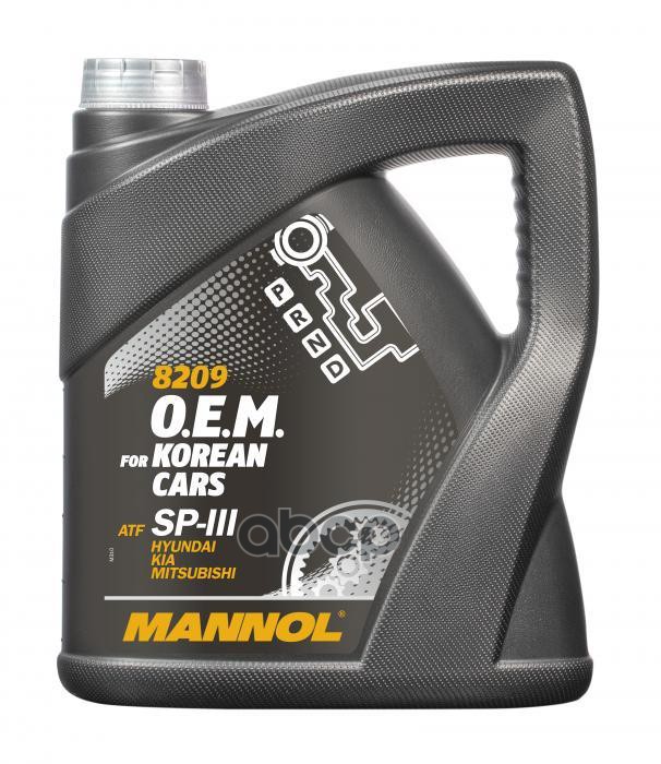 Масло Трансмиссионное 8209 O.e.m. For Hyundai Kia Mitsubishi / Atf Sp-Iii (4Л) MANNOL арт. 3042