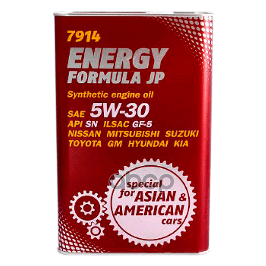 MANNOL Масло Моторное Mannol Energy Formula Jp 5W-30 Синтетическое 4 Л 4030