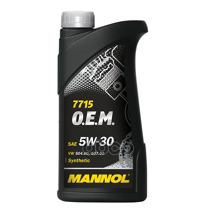 MANNOL Масло моторное синтетическое 7715 LongLife 504/507 5W30 SN, C3 1л