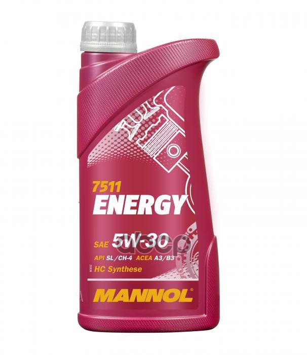 MANNOL Масло моторное синтетическое 7511 Energy 5W30 SN/CH-4, A3/B4 1л