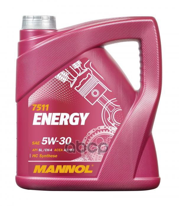 MANNOL Масло моторное синтетическое 7511 Energy 5W30 SN/CH-4, A3/B4 4л