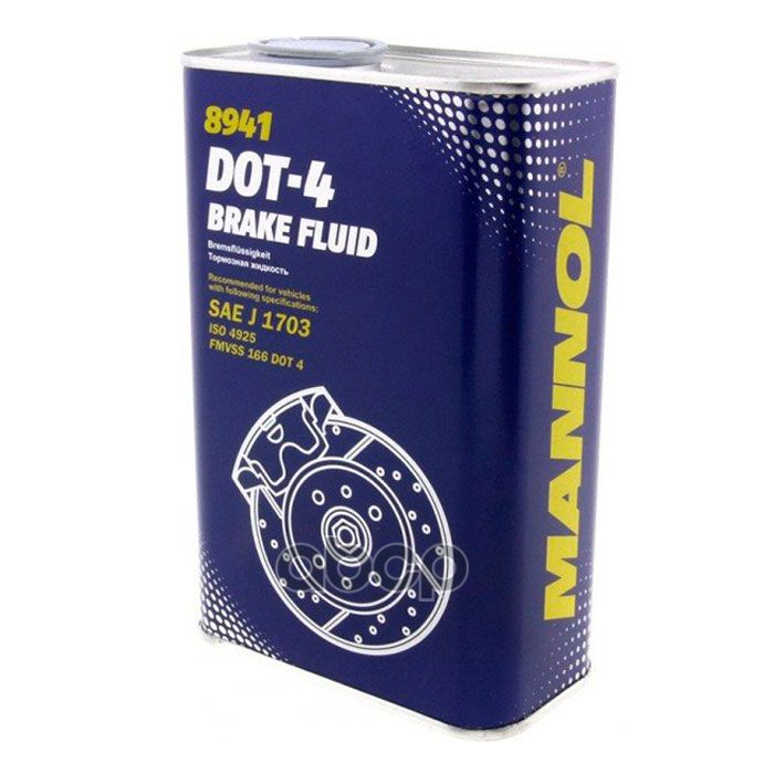 Тормозная жидкость DOT-4 Brake Fluid 910g MANNOL арт. 8941