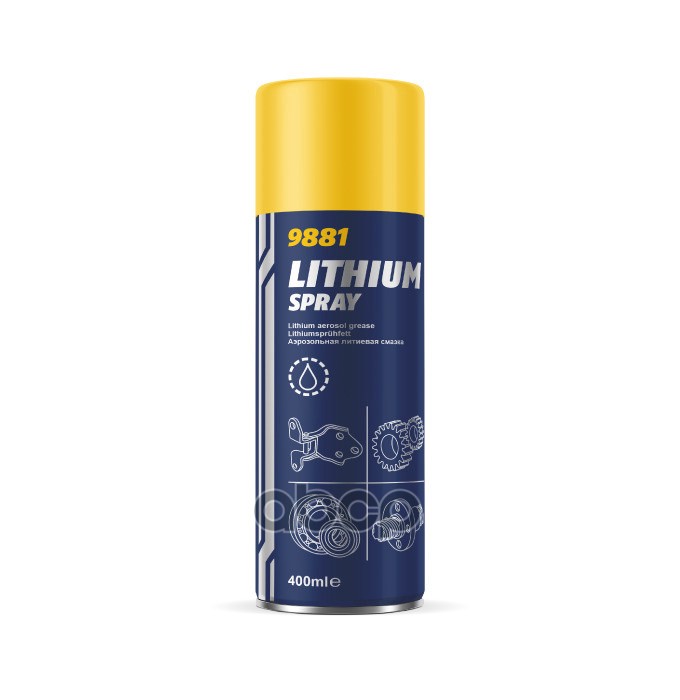 Смазка литиевая Lithium spray 400мл MANNOL арт. 9881