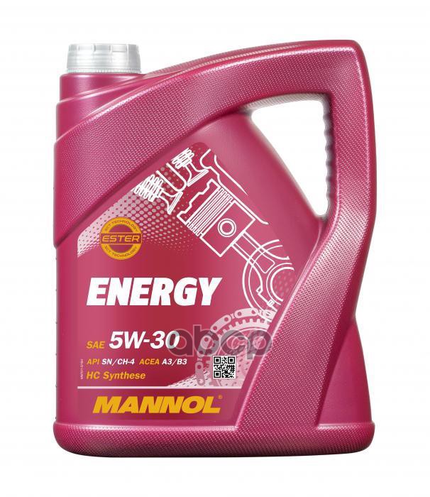 MANNOL Масло Моторное Синтетическое Energy 5W30 Sn/Ch-4, A3/B4 5Л