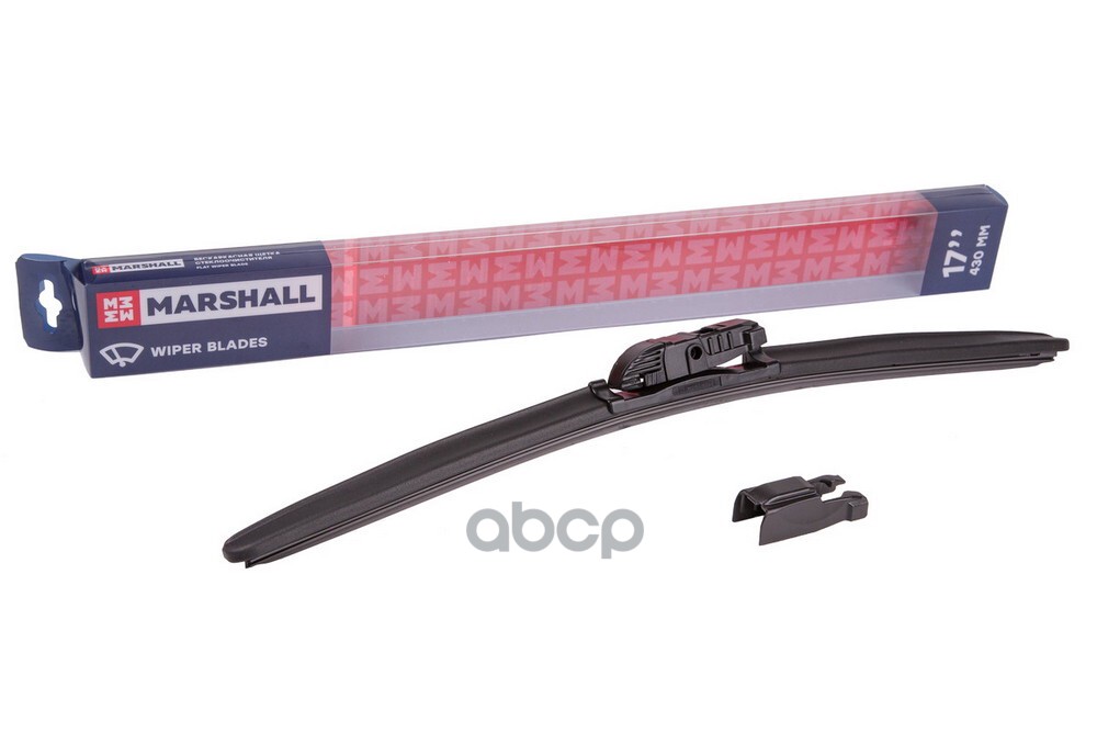Щетка стеклоочистителя бескаркасная 17” / 43 см hook, side pin, push/pinch button 19 mm (MW1462) MARSHALL арт. MW1462