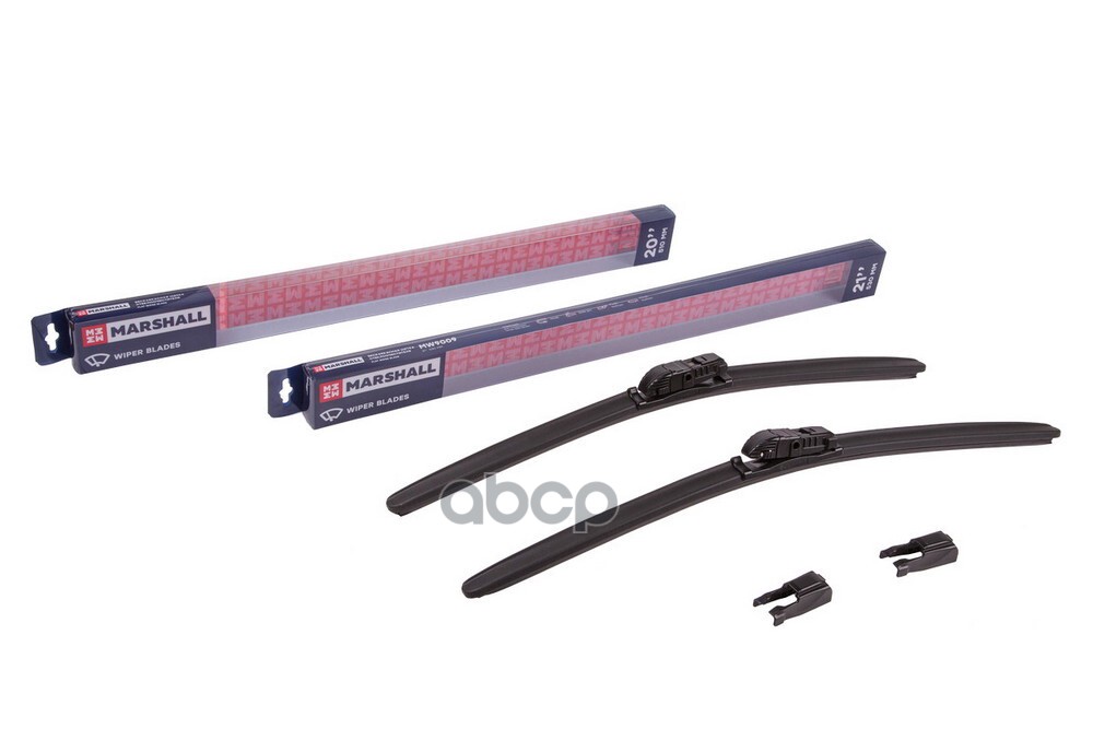 Щетки стеклоочистителя бескаркасные 21” / 53 см + 20” / 51 см hook, side pin, push/pinch 1 MARSHALL арт. MW6448