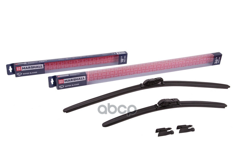 Щетки стеклоочистителя бескаркасные 26” / 65 см + 18” / 45 см hook, side pin, push/pinch 1 MARSHALL арт. MW7107