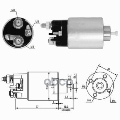 Реле втягивающее (OE) Nissan Micra III MEAT & DORIA арт. 46058