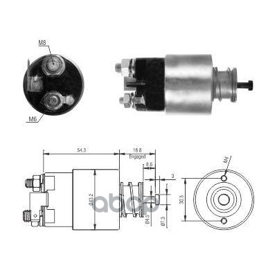 Реле стартера втягивающее (OE) Hyundai Accent  Getz  Matrix 1.6 MEAT & DORIA арт. 46317