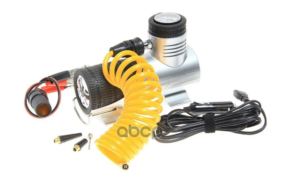 Компрессор автомобильный 35лмин. 10атм. 12A 12V на клеммы АКБ и в прикуриватель (кейс) MEGAPOWER M53017 MEGAPOWER Automotive ...