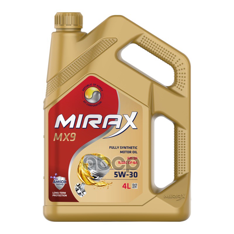 MIRAX Масло моторное синтетическое MX9 5W30 SP, GF-6 4л