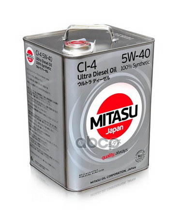 MITASU Масло Моторное Mitasu Ultra Diesel Ci-4 5W-40 Синтетическое 6 Л Mj2126