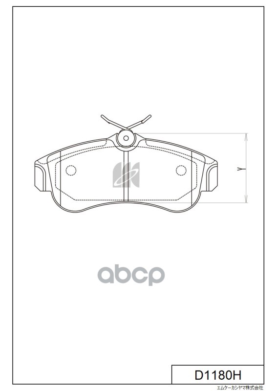 Колодки тормозные дисковые пер.NISSAN ALMERA 00-,PRIMERA 93-03 D1180H MK KASHIYAMA арт. D1180H