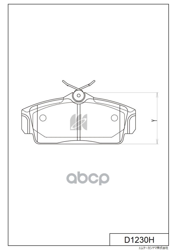 Колодки тормозные дисковые пер.NISSAN ALMERA 00-,PRIMERA 96-02 D1230H MK KASHIYAMA арт. D1230H