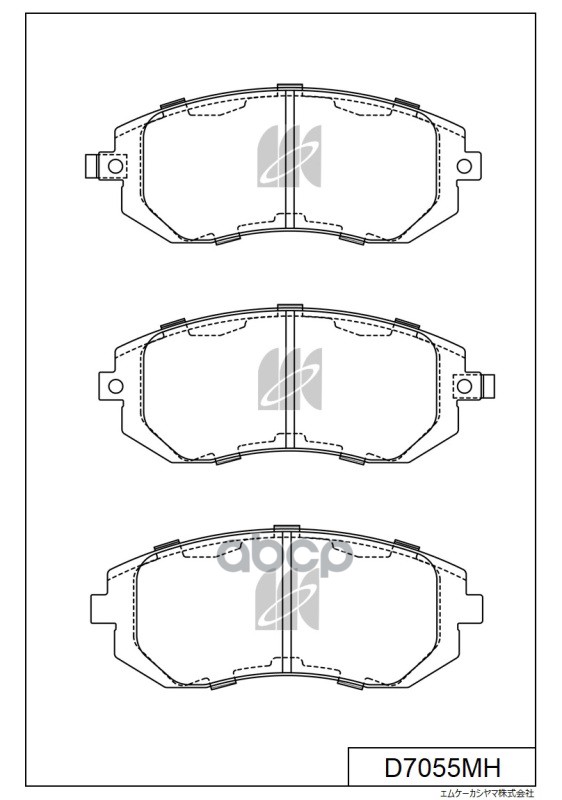 Колодки тормозные дисковые пер. Subaru Legacy 2.0i,2.5i 98-03, D7055MH MK KASHIYAMA арт. D7055MH