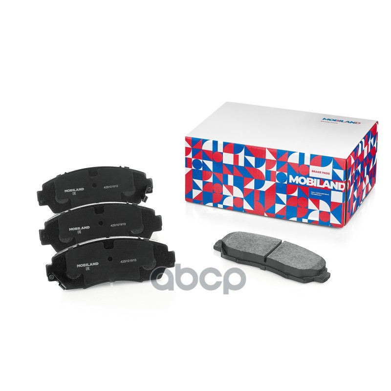 Колодки Тормозные Дисковые Передние (4 Шт.) С П/Шум. Пласт. Honda Cr-V Iv (Re_, Rm_) MOBILAND арт. 429101910