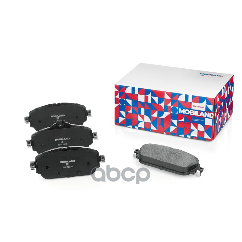 Колодки тормозные дисковые передние (4 шт.) с п/шум. пласт. MERCEDES-BENZ C-CLASS (W205) MOBILAND арт. 429102240