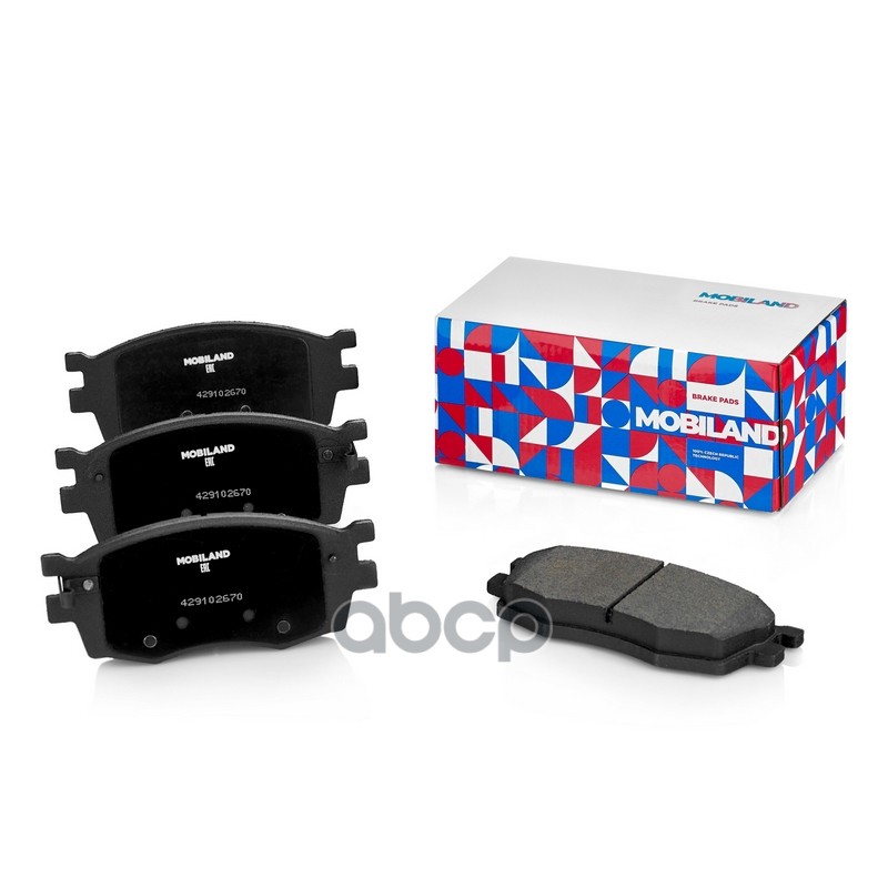 Колодки тормозные дисковые передние (4 шт.) с п/шум. пласт. для а/м KIA RIO II (JB) HYUNDAI ACCENT III седан (MC) [звук. датч...