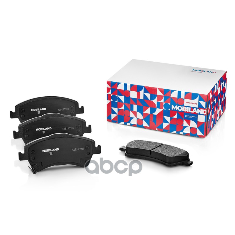 Колодки тормозные дисковые передние (4 шт.) с п/шум. пласт. для а/м TOYOTA AVENSIS седан (_T27_), [звук. датч.] 429103910 MOB...