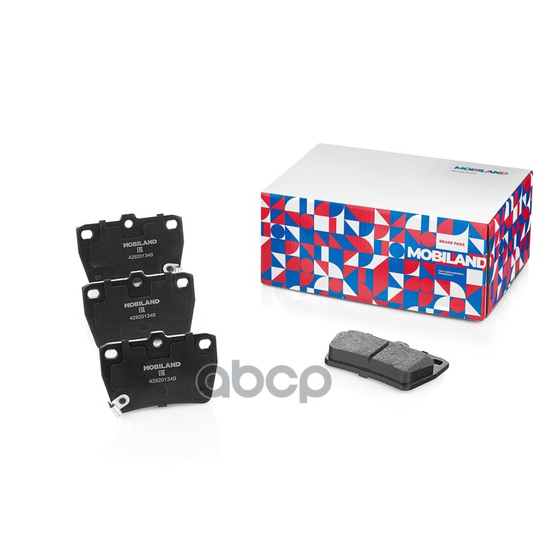 Колодки тормозные дисковые задние (4 шт.) с п/шум. пласт. для а/м TOYOTA RAV 4 II (_A2_) 429201340 MOBILAND арт. 429201340