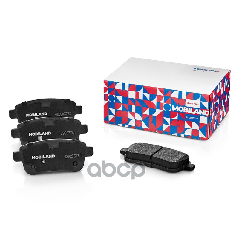 Колодки тормозные дисковые задние (4 шт.) с п/шум. пласт. RENAULT FLUENCE (L3_) MOBILAND арт. 429203760