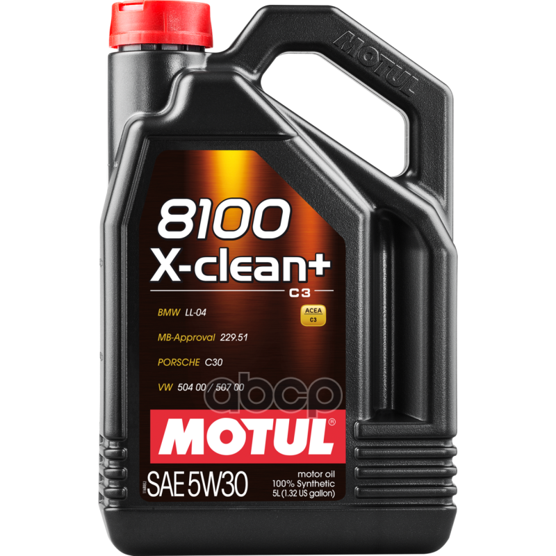 MOTUL Замена на 111684 Масло моторное 8100 X-clean Plus 5W-30 5л 106377
