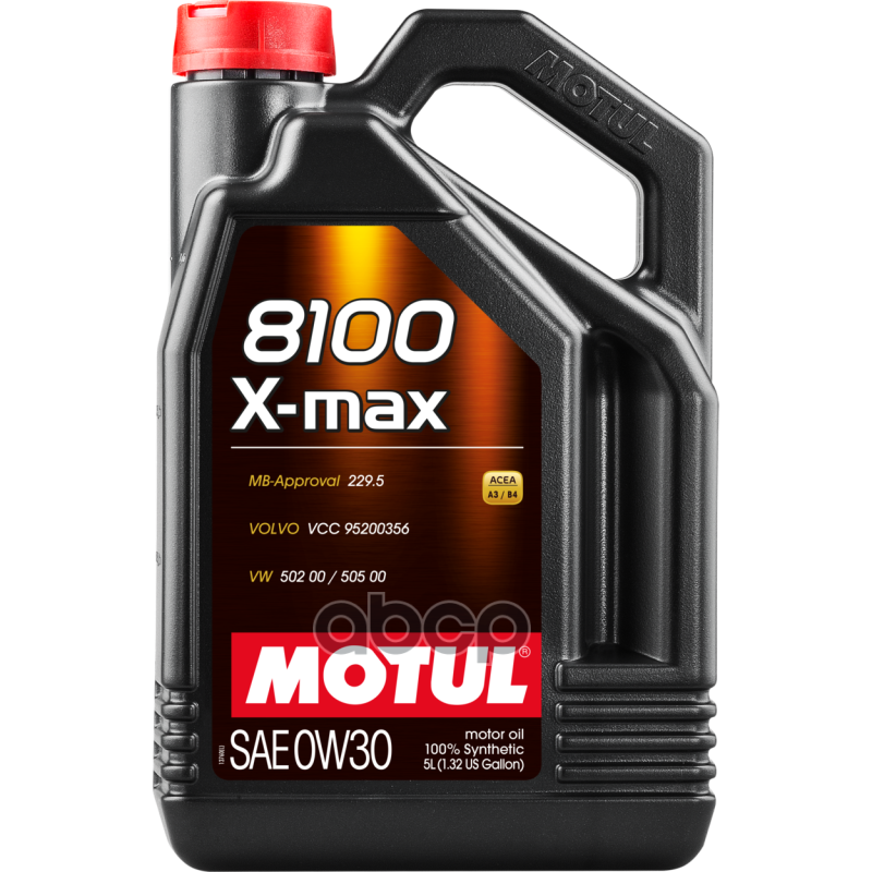 MOTUL Моторное Масло 8100 X-Max Sae 0W-30 5Л 106571