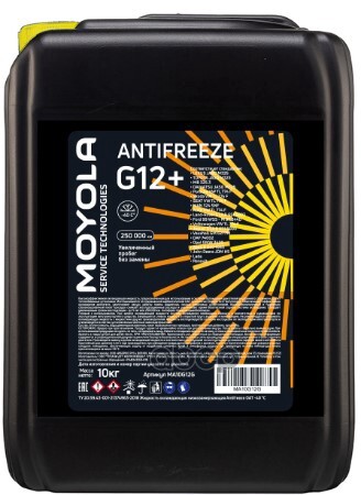 Антифриз G-12, Желтый, 10Кг MOYOLA арт. MA10G12G
