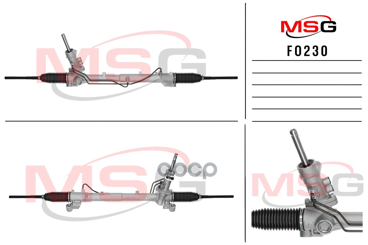 Рулевая рейка с ГУР новая FORD Focus 2003-,FORD Focus C-MAX 2003-2010 с датчиком FO230 MSG арт. FO230