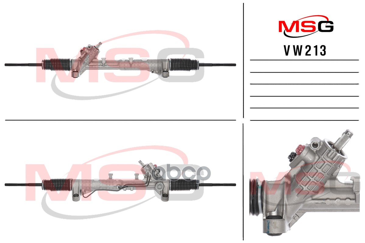 Рулевая Рейка С Гур Новая Vw Transporter Iv 90-03 MSG арт. VW 213