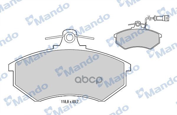 Колодки тормозные дисковые перед Mando арт. MBF015091