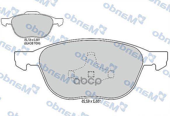 Колодки тормозные дисковые перед Mando арт. MBF015199