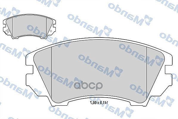 Колодки тормозные дисковые перед Mando арт. MBF015254