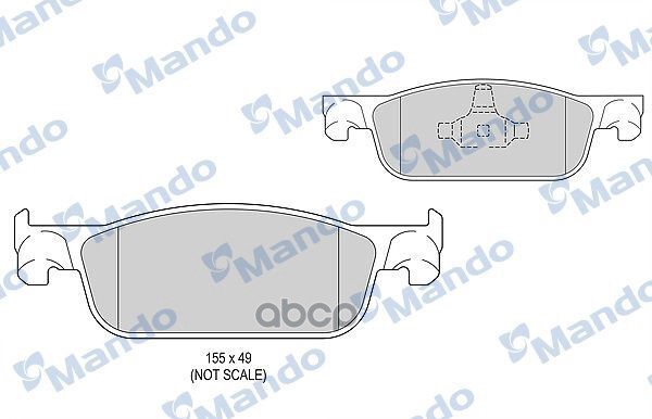 ТОРМОЗНЫЕ КОЛОДКИ RENAULT/DACIA MBF015302 Mando арт. mbf015302