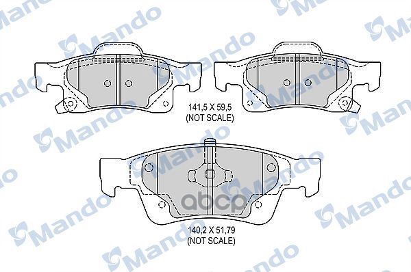 Колодки Тормозные Дисковые Jeep Grand Cherokee Iv 2010 >>) Mando арт. MBF015582