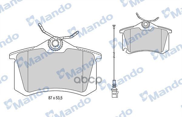 Колодки тормозные дисковые зад Mando арт. MBF015810