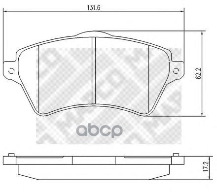 Колодки тормозные передние к-т Mapco арт. 6742