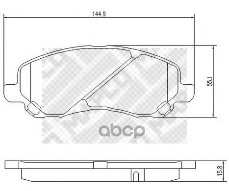Колодки тормозные дисковые передние к-т с датчиком износа MITSUBISHI ASX (GA_W_) 1.6 MIVEC  OUTLANDE Mapco арт. 6751