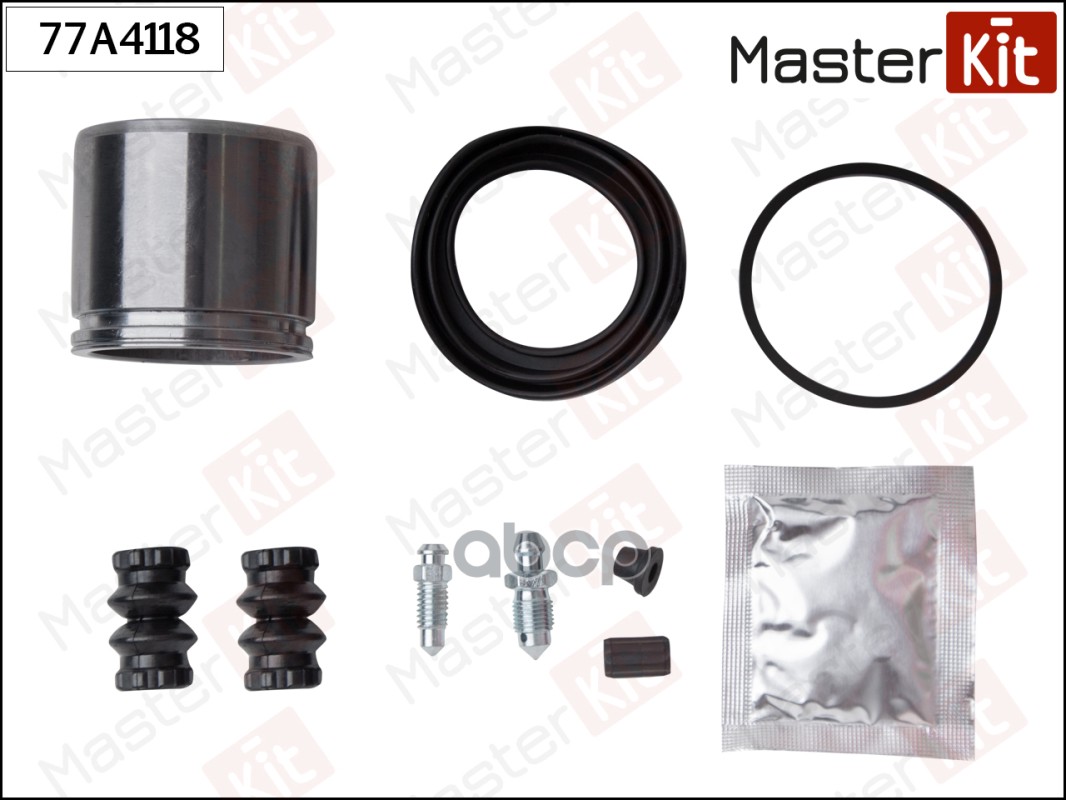 Ремкомплект тормозного суппорта+поршень Ford FIESTA VI (CB1, CCN) 2008 -, Smart FORFOUR (4 MasterKit арт. 77A4118
