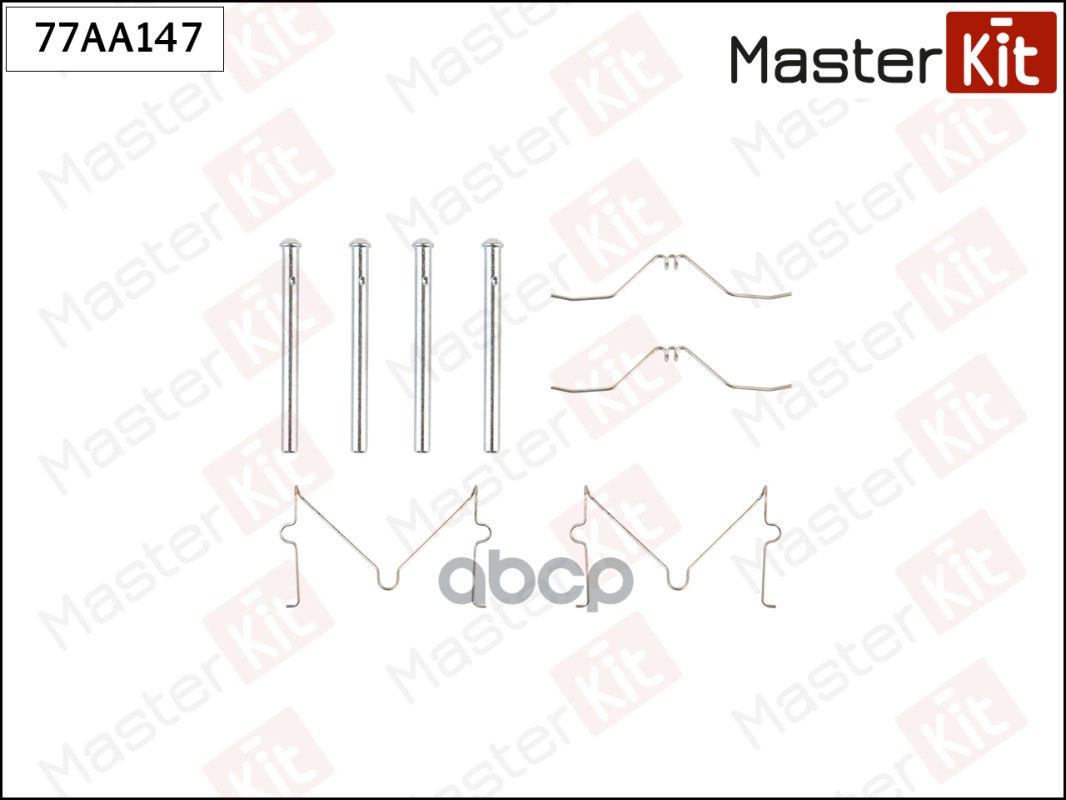 Комплект установочный тормозных колодок Mazda 323 C IV(BG) 89-00 MasterKit арт. 77AA147