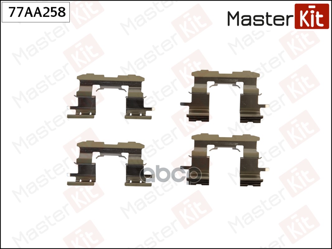 Комплект установочный тормозных колодок Toyota Prius(_W3_),IQ(_J1_) 08- MasterKit арт. 77AA258