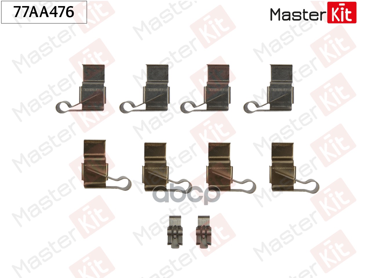 Комплект установочный тормозных колодок Toyota Hiace IV(LXH1_,RZH1_,LH1_),Hilux VI(_N1_) 94 MasterKit арт. 77AA476