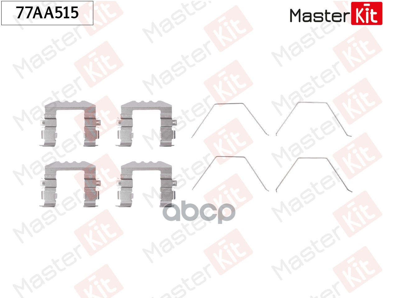 Комплект установочный тормозных колодок Hyundai i40(VF) 12-,Kia Optima(JF) 15- MasterKit арт. 77AA515