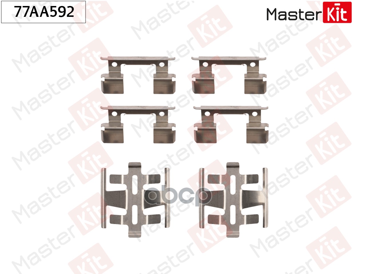 Комплект установочный тормозных колодок Honda CIVIC IV седан (ED) 1987 - 1993 77AA592 MasterKit арт. 77AA592