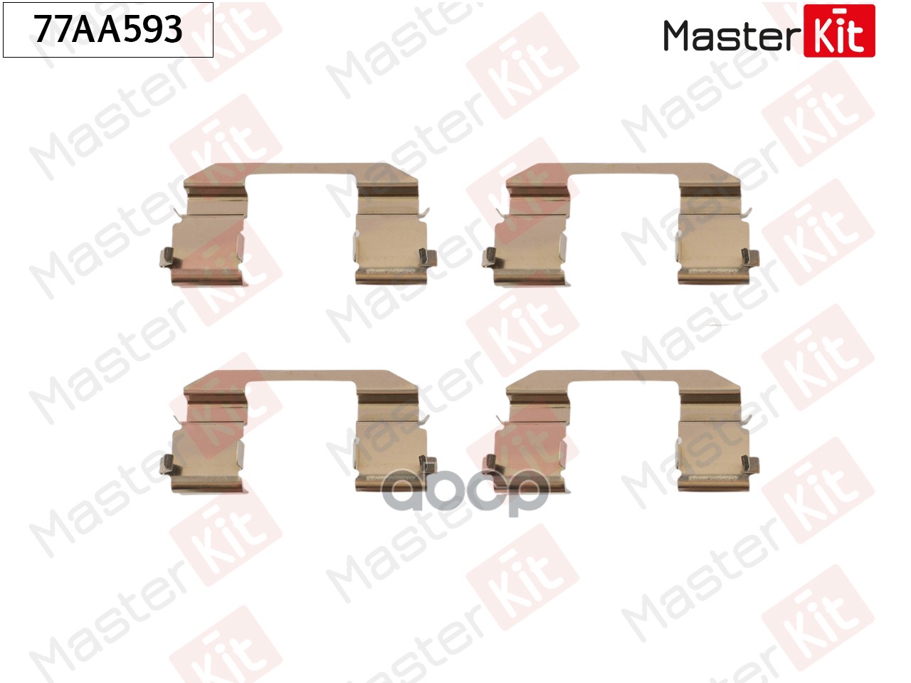 Комплект установочный тормозных колодок Honda Accord V(CD) 93-98 MasterKit арт. 77AA593