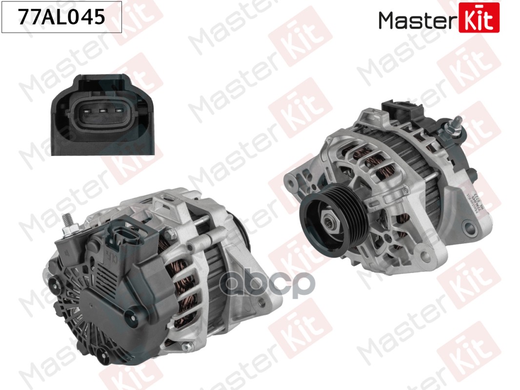 Генератор Hyundai i20(PB,PBT),i30(FD),Solaris(RB) 07-17,Kia Ceed(ED) 07-12 (14V,90A) MasterKit арт. 77AL045
