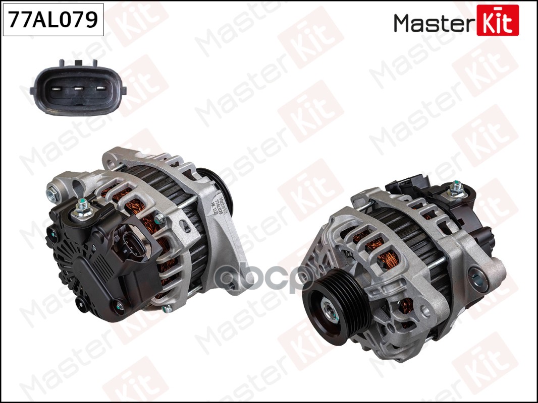 Замена на 77AL072 Генератор  HYUNDAI SOLARIS II, KIA RIO X-LINE (90A) Masterkit MasterKit арт. 77AL079