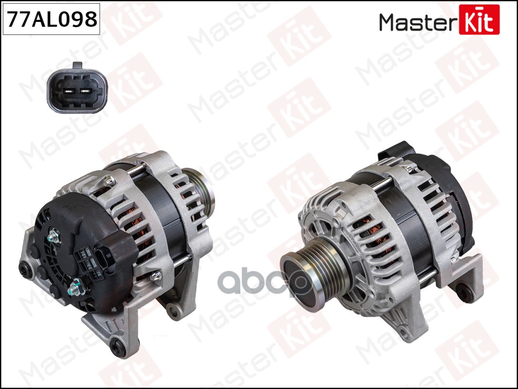 77AL098 Генератор Chevrolet CRUZE/Opel ASTRA J 2009 - (14V 100A) MasterKit арт. 77al098